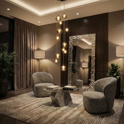 Miroir Caldera 180x90cm chrome Kare Design