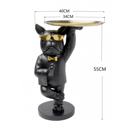 Side Table butler Bulldog black Kare Design