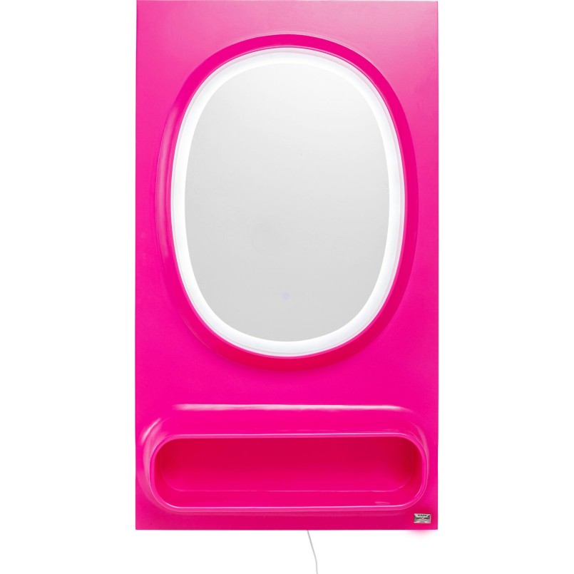 Miroir mural Aero LED pink 80x141cm