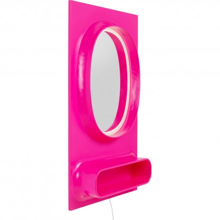 Miroir Aero LED 141x80cm rose Kare Design