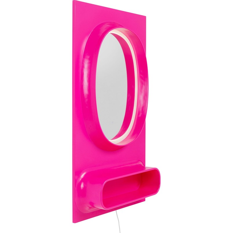 Miroir mural Aero LED pink 80x141cm