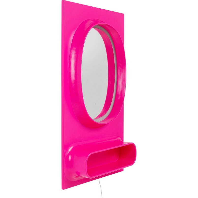 Miroir mural Aero LED pink 80x141cm