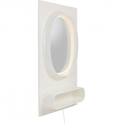 Miroir Aero LED 141x80cm blanc Kare Design