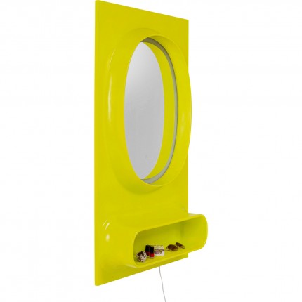Mirror Aero LED 141x80cm green Kare Design