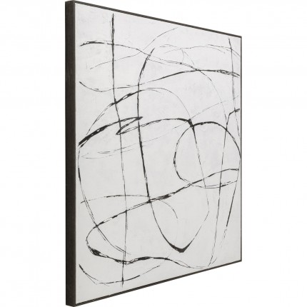 Tableau Sketch 120x120cm blanc Kare Design