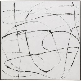 Tableau sur toile Sketch blanc 120x120cm