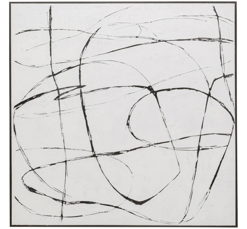 Tableau Sketch 120x120cm blanc Kare Design