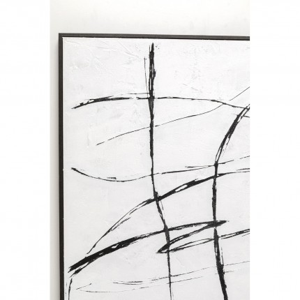 Schilderij Sketch 120x120cm wit Kare Design