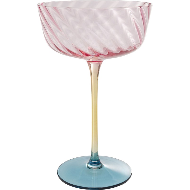 Verre à champagne Twist 18cm ass.