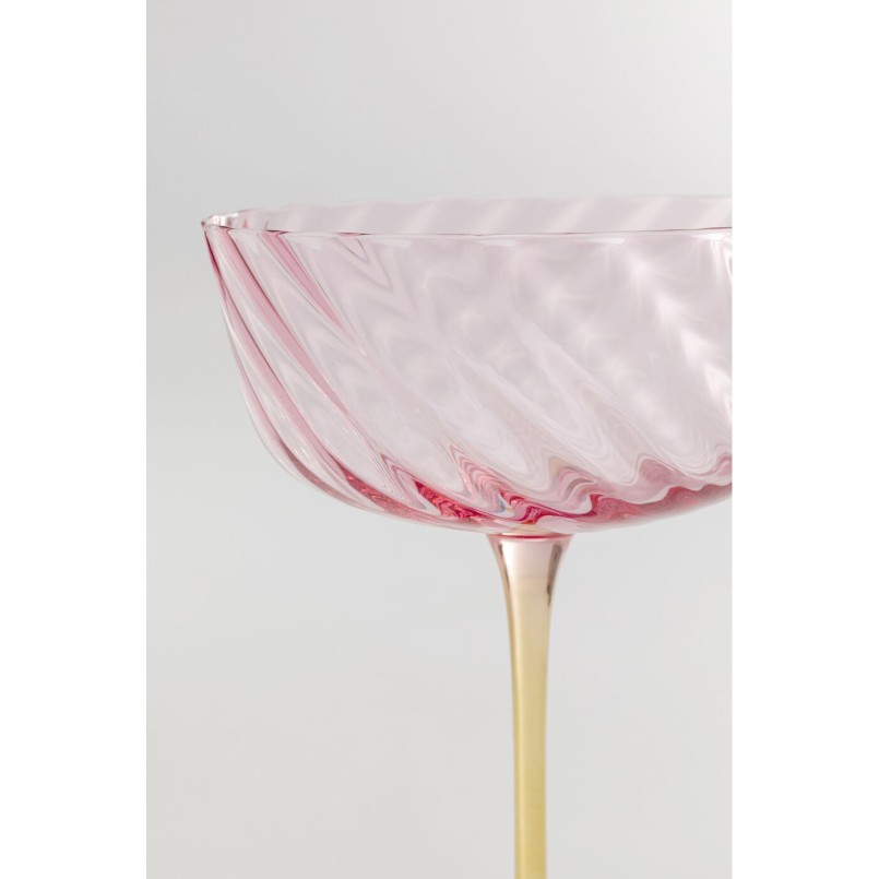 Verre à champagne Twist 18cm ass.