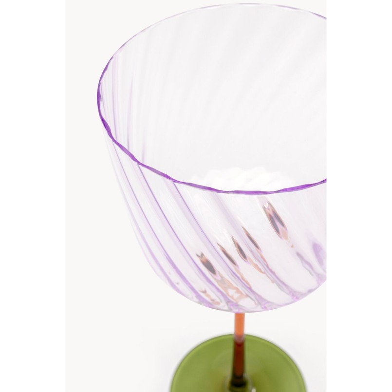 Verre à vin Twist 22cm ass.
