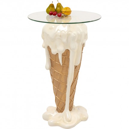 Table de bar glace 48cm vanille Kare Design