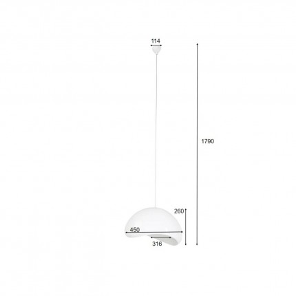Hanglamp Cloud Beam 45cm wit Kare Design
