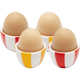 Coquetiers rayés rouges et blancs - Cocina - Kare Design