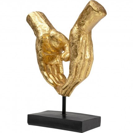 Woonaccessoires handen hart goud staand 33cm Kare Design