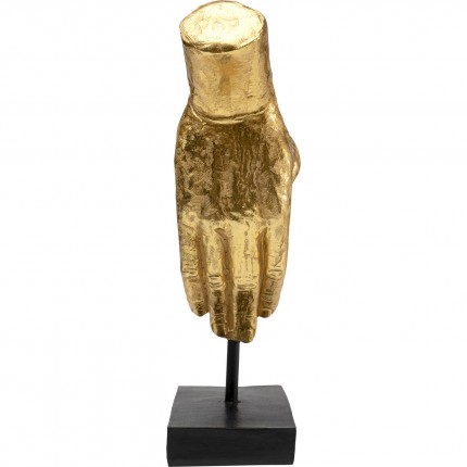 Déco mains coeur dorée sur pied 33cm Kare Design