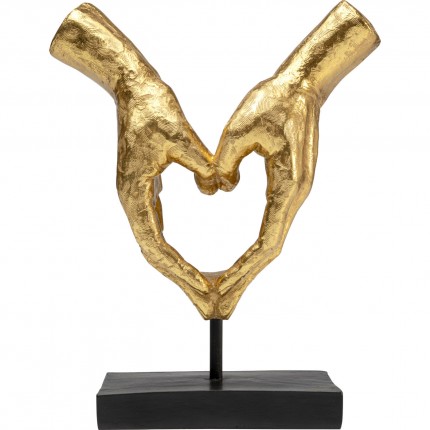 Deco hands heart gold standing 33cm Kare Design