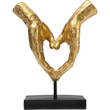 Woonaccessoires handen hart goud staand 33cm Kare Design