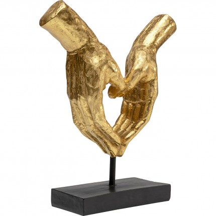 Deco hands heart gold standing 33cm Kare Design