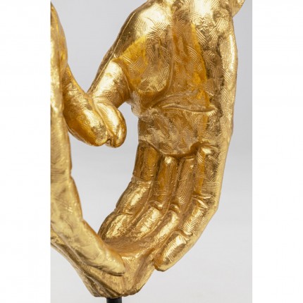 Woonaccessoires handen hart goud staand 33cm Kare Design