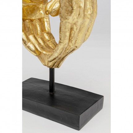 Deco hands heart gold standing 33cm Kare Design
