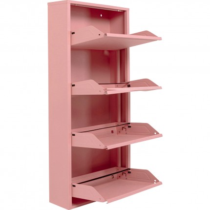 Schoenenkast Caruso roze 4 laden Kare Design