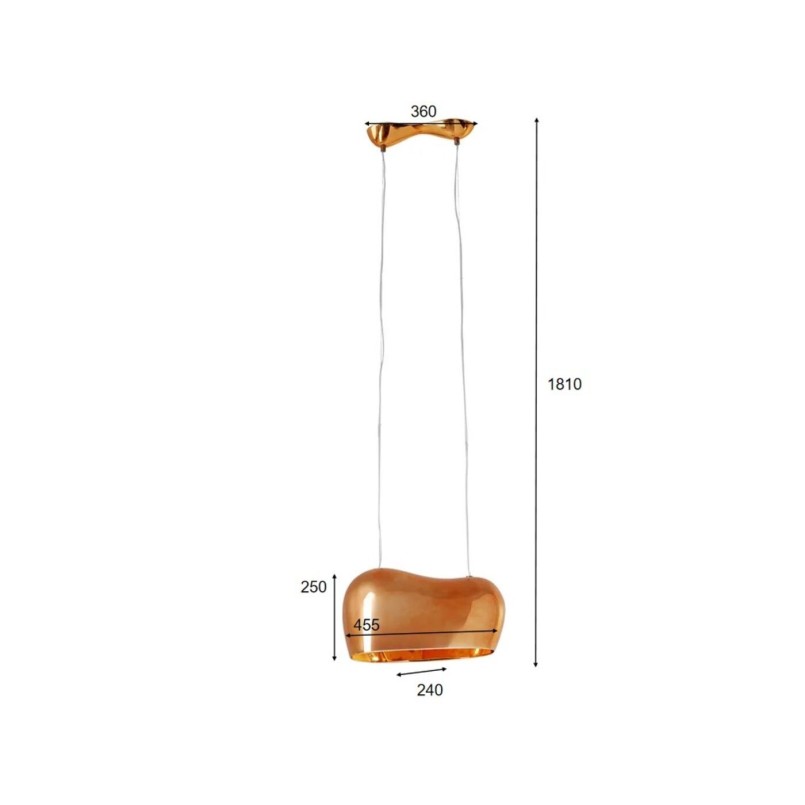 Suspension Cloud Beam Double bronze 50cm