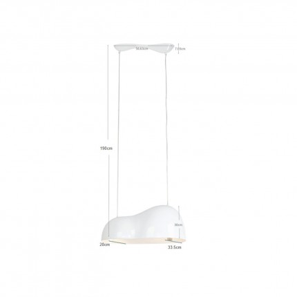 Hanglamp Cloud Beam Double 70cm zilver Kare Design