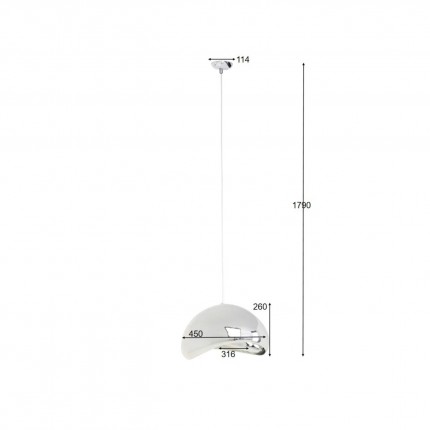 Hanglamp Cloud Beam 45cm silver Kare Design
