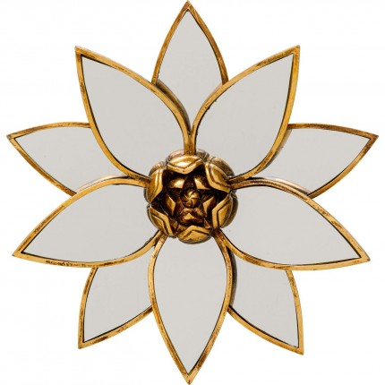 Wanddecoratie spiegel lotus Ø32cm Kare Design