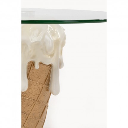 Bijzettafel ijs Ø48cm vanille Kare Design