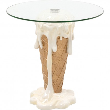 Table d'appoint glace 48cm vanille Kare Design