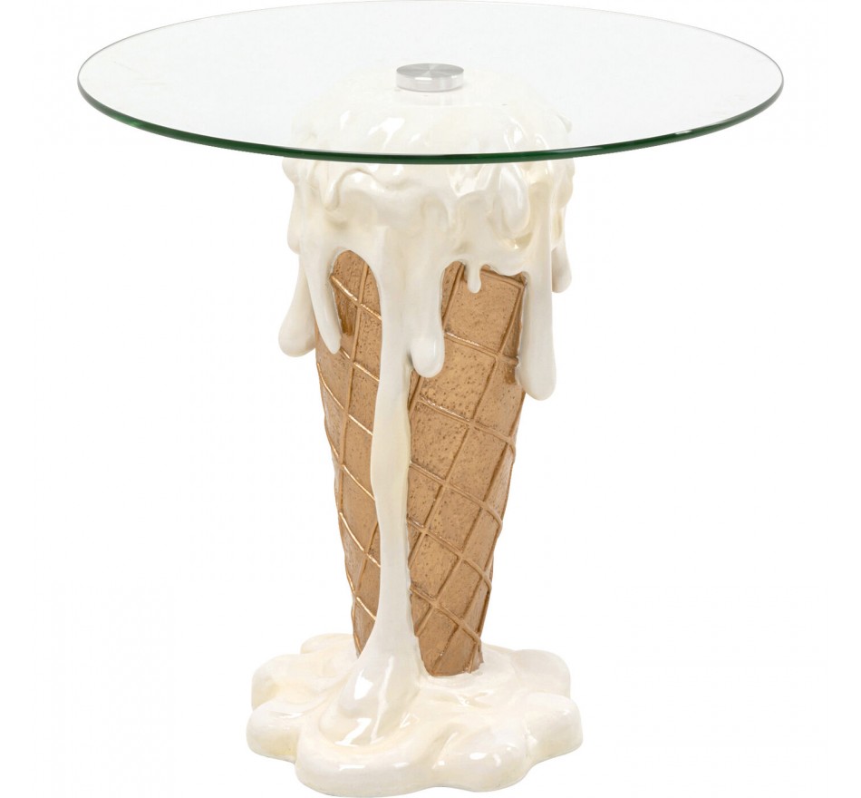 Table d'appoint glace 48cm vanille Kare Design
