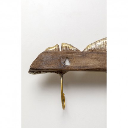 Wall Coat Rack ginkgo leaves gold Kare Design