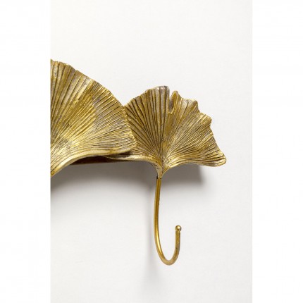 Wand Kapstok ginkgo blad goud Kare Design
