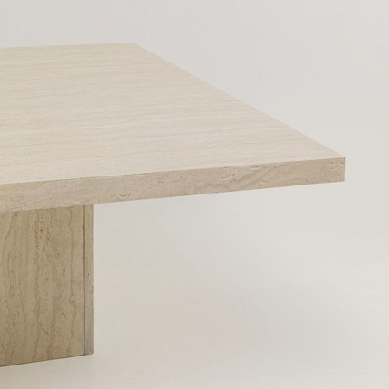 Table basse Travertino 100x100cm Kare Design