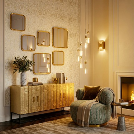 Spiegel Vincenza 63x63cm goud Kare Design