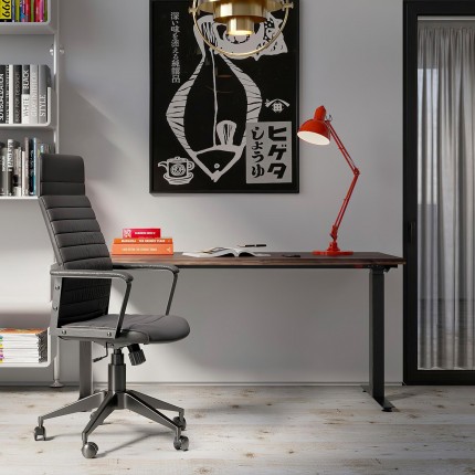 Desk Smart Harmony walnut black 200x100cm Kare Design