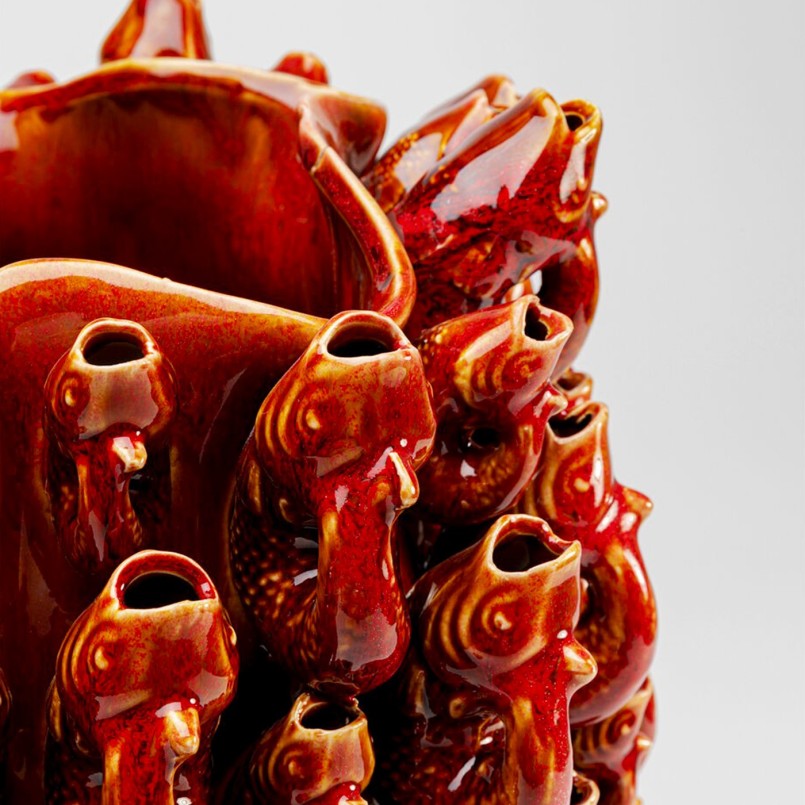 Vase poissons rouges en relief - Kare Design