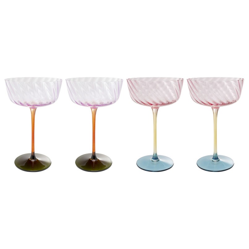 Champagne Glass Twist (4/set) Kare Design