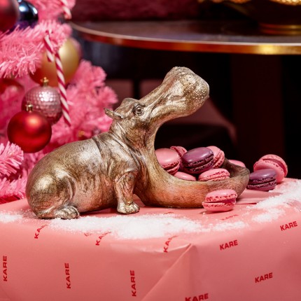 Serveerschaal nijlpaard koper Kare Design