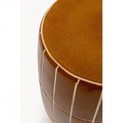 Bijzettafel Bliss Tile Ø33cm bruin Kare Design