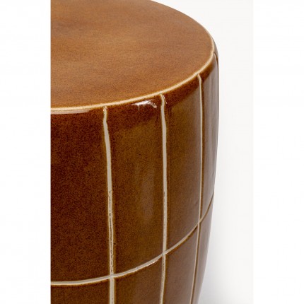 Bijzettafel Bliss Tile Ø33cm bruin Kare Design