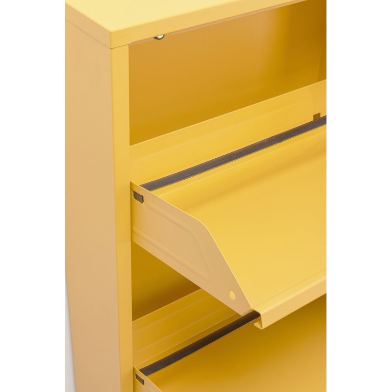 Casier à chaussures jaune 3 tiroirs - Caruso - Kare Design
