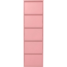 Schoenenkast Caruso roze 5 laden Kare Design