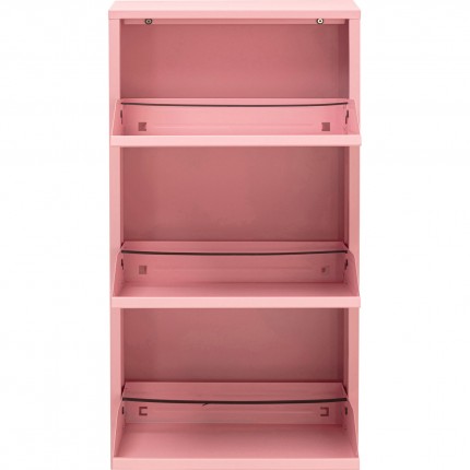 Schoenenkast Caruso roze 3 laden Kare Design