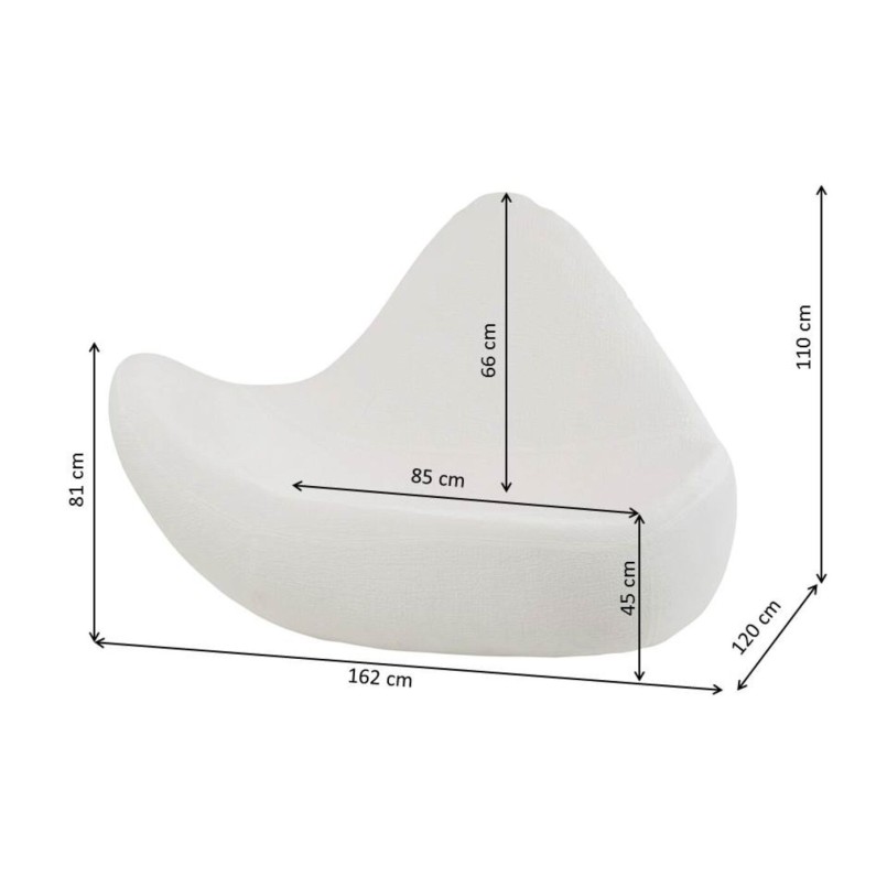 Fauteuil design beige - Glow Wave - Kare Design