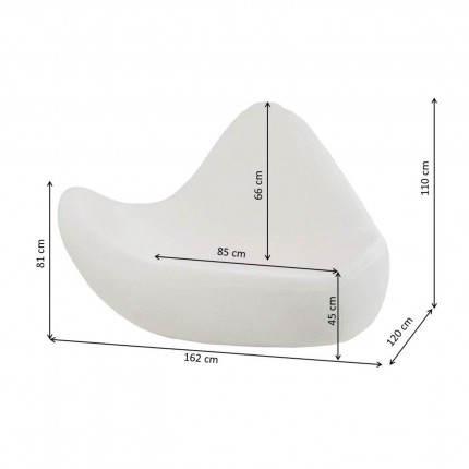 Armchair Glow Wave white Kare Design