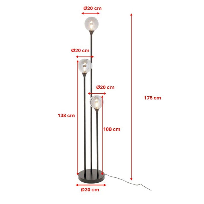 Lampadaire moderne -  Al Capone Tre - Kare Design