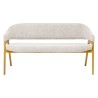 Banc avec accoudoirs en tissu tressé et chêne - August - Kare Design